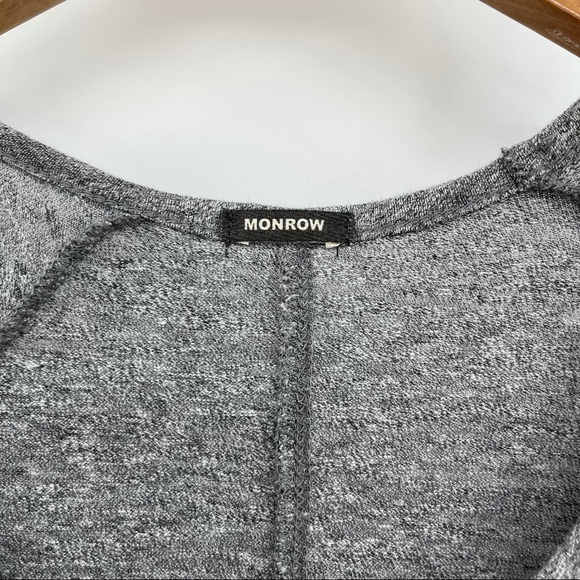 Monrow Tie Front Dress in Granite Grey Long Sleeve Size Small - Picture 9 of 15